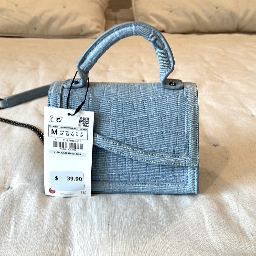 Zara denim mini bag